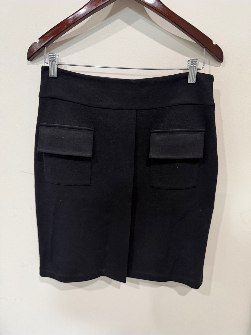 Diane Von Furstenberg Black Cargo-Flap Pencil Skirt